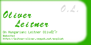 oliver leitner business card